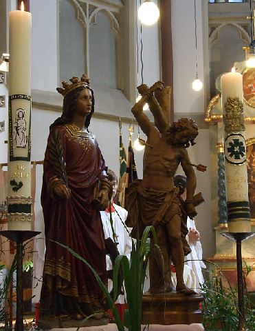 St.Sebastianus und St.Katharina-Holzfiguren