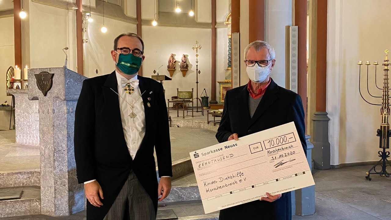 Vorschaubild: Übergabe des Spendenchecks aus dem virtuellen Schützenfest 2020