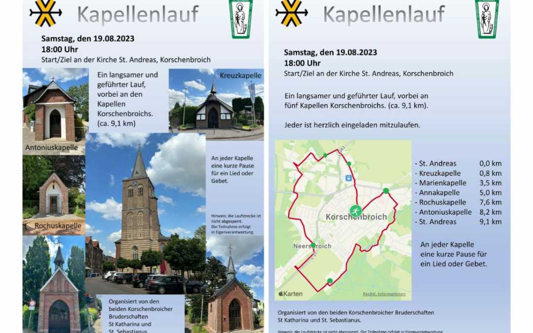 Kapellenlauf in Korschenbroich – Gemeinsam laufen, beten und singen