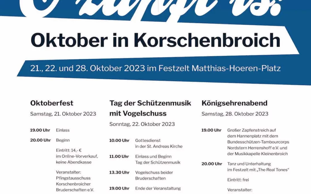 Unsere Feierlichkeiten im Oktober