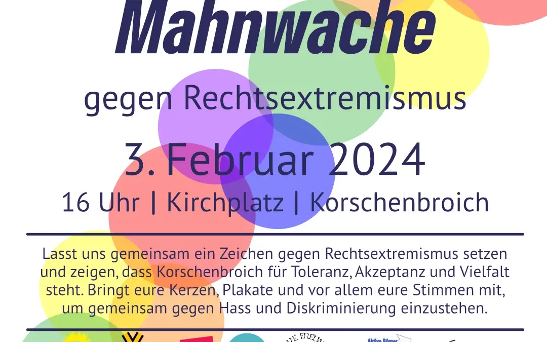 Mahnwache gegen Rechtsextremismus!