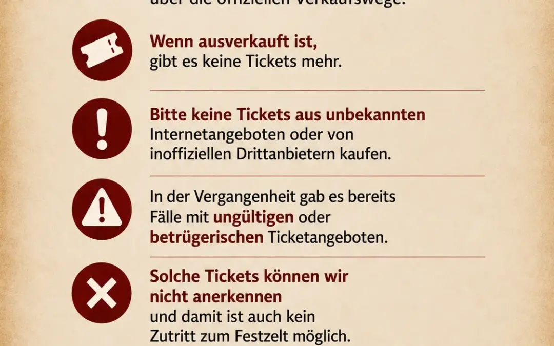 Ticketkauf und Einlass: wichtige Hinweise für Unges Pengste